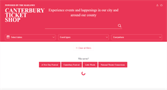 Desktop Screenshot of canterburyticketshop.com